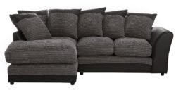 HOME - Harley Regular - Fabric Left Hand Corner Sofa - Charcoal